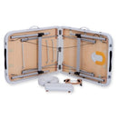 Lettino da massaggio pieghevole in alluminio ad altezza regolabile - Bianco