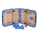 Lettino da massaggio pieghevole in alluminio ad altezza regolabile - Blu