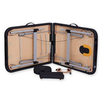 Lettino da massaggio pieghevole in alluminio ad altezza regolabile - Nero