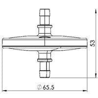Filtro antibatterico monouso CA-MI per aspiratori chirurgici
