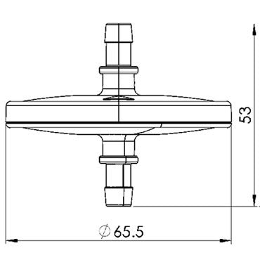 Filtro antibatterico monouso CA-MI per aspiratori chirurgici