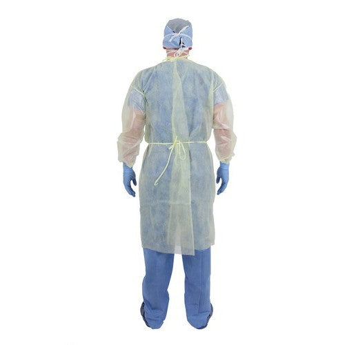 Camice monouso da Isolamento impervio biaccoppiato - Giallo-Misura