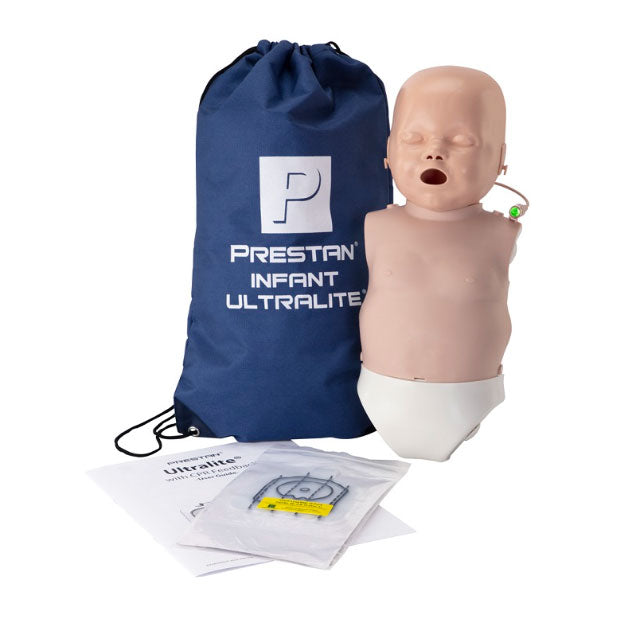 Manichino RCP lattante Prestan Infant Ultralite - con Feedback Monitor/Clicker (pelle chiara)