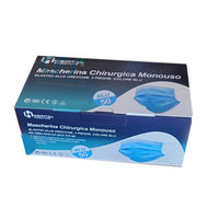 Mascherina chirurgica tipo IIR 3 strati HF FM301- Azzurra c/elastici (conf. 50 pz.)