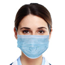 Mascherina chirurgica tipo IIR 3 strati HF FM301- Azzurra c/elastici (conf. 50 pz.)