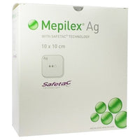 Mepilex Ag - Schiuma di poliuretano con argento cm 10x10 (Conf. 5 pz.)