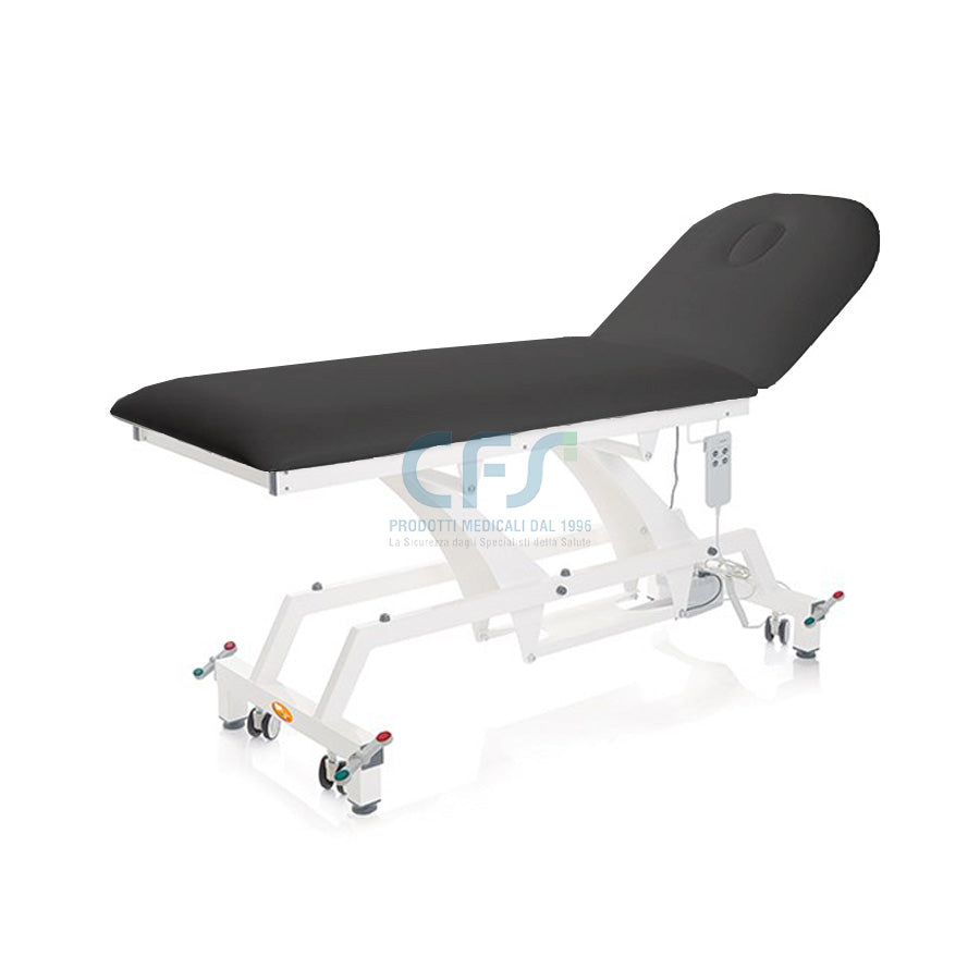 Lettino elettrico ad altezza variabile LYTUS MI331 - cm 80 con schienale elettrico e ruote