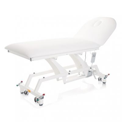 Lettino elettrico ad altezza variabile LYTUS MI391 - cm 90 con schienale elettrico e ruote