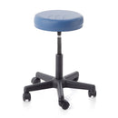 Sgabello con sedile imbottito - base in plastica elevabile a vite