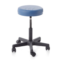 Sgabello con sedile imbottito - base in plastica elevabile a vite