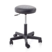 Sgabello con sedile imbottito - base in plastica elevabile a gas