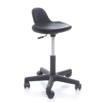 Sgabello con sedile in PU espanso - base in plastica elevabile a gas