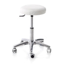 Sgabello con sedile imbottito - base in alluminio elevabile a gas 20 cm