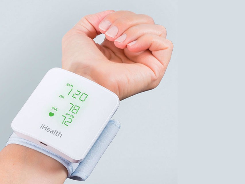 Misuratore di pressione da polso iHealth BP7 wireless con display