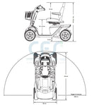 Scooter a 4 ruote PRIDE Victory XL 140 - Rosso