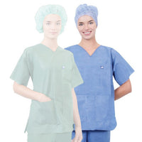 Divisa monouso Soft - Azzurra (pantaloni e casacca)