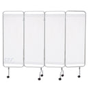 Paravento a 4 ante MO415A in alluminio con ruote
