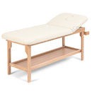 Lettino in legno ANTARES con foro e piano d'appoggio MO705 - Larghezza cm 65