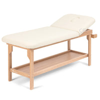 Lettino in legno ANTARES con foro e piano d'appoggio MO705 - Larghezza cm 65