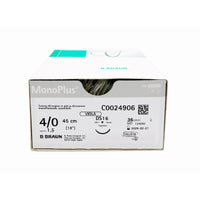 MonoPlus suture assorbibili in polidiossanone, ago 3/8 12mm, USP 4/0 - filo viola 45 cm (conf. 36 pz.)