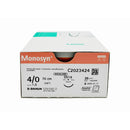 Monosyn suture assorbibili in gliconato, ago 3/8 di precisione 16mm, USP 4/0 - filo incolore 45 cm (conf. 36 pz.)