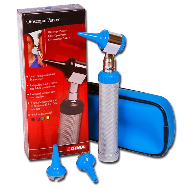 Otoscopio GIMA Parker Colour 2,5 V attacco a baionetta - Colore Blu
