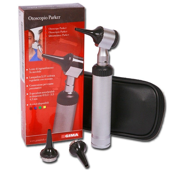 Otoscopio GIMA Parker 2,5 V attacco a vite - Colore Nero