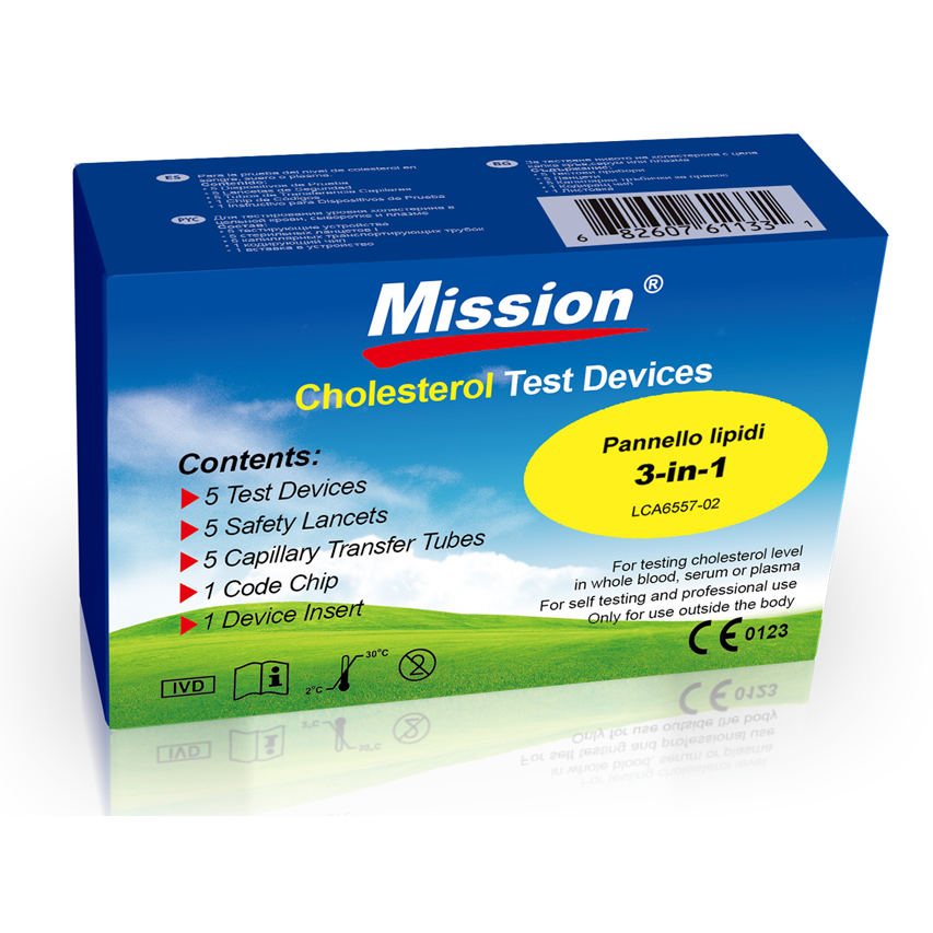 Pannello Profilo Lipidico e Capillari 3 in 1 per analizzatore Mission (Conf. 5 pz.)