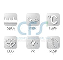 Monitor multiparametrico PC-3000 - SpO2, NIBP, ECG (7 deriv.), RESP e TEMP