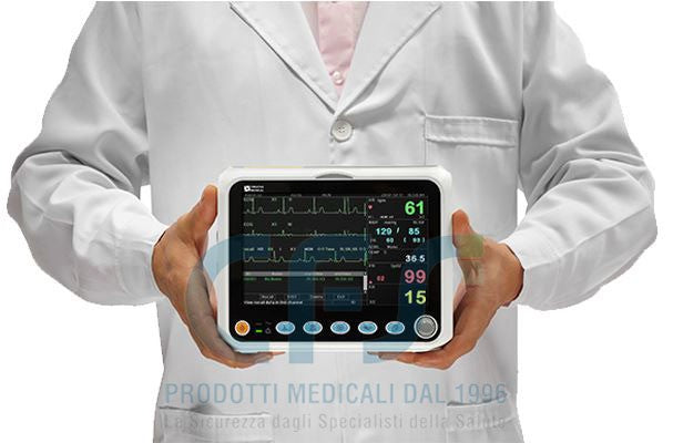 Monitor multiparametrico PC-3000 - SpO2, NIBP, ECG (7 deriv.), RESP e TEMP