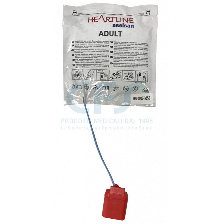 Piastre per defibrillazione HEARTLINE - Adulto (coppia)