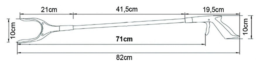 Pinza da presa PRENZ in alluminio AU122 - Con forcella