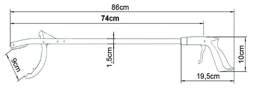 Pinza da presa PRENZ in alluminio AU123 - Estremità seghettate