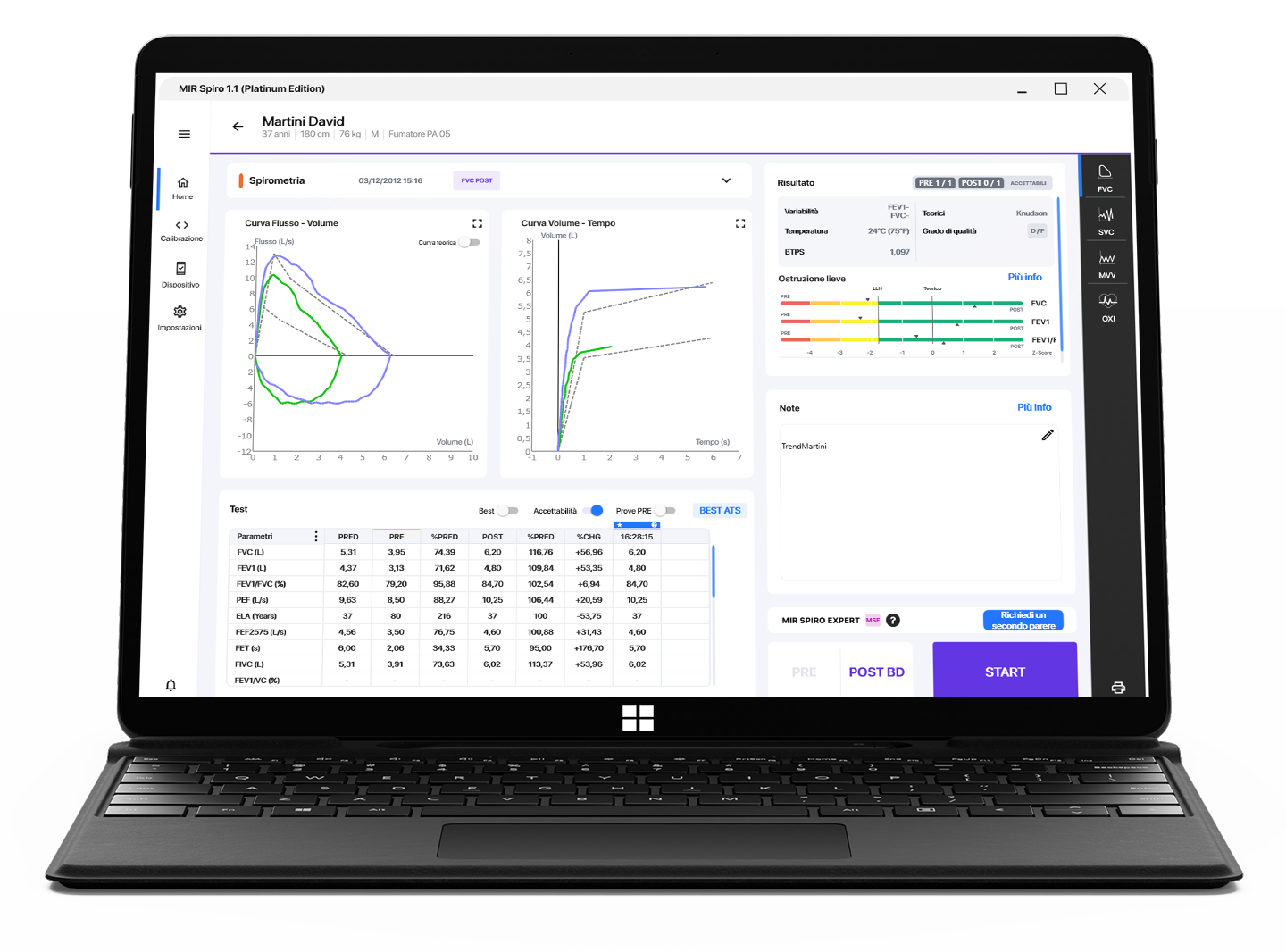 Spirometro MIR Spirobank II Smart con MIR Spiro e SpO2