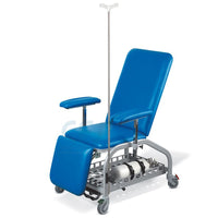 Poltrona prelievi meccanica con ruote - Blu