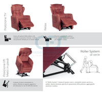Poltrona elevabile 2 motori DAFNE PO405 con Roller