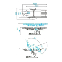 Poltrona multifunzionale AZZURRO 708AS elettrica a 3 motori - Grigia