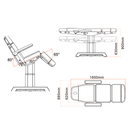 Poltrona multifunzionale SABA elettrica a 4 motori - Bianca