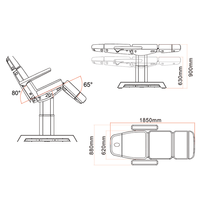 Poltrona multifunzionale SABA elettrica a 4 motori - Bianca