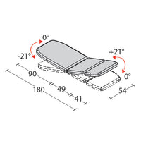 Poltrona prelievi elettrica ad altezza variabile DEMETRA - 3 sezioni e 4 Motori