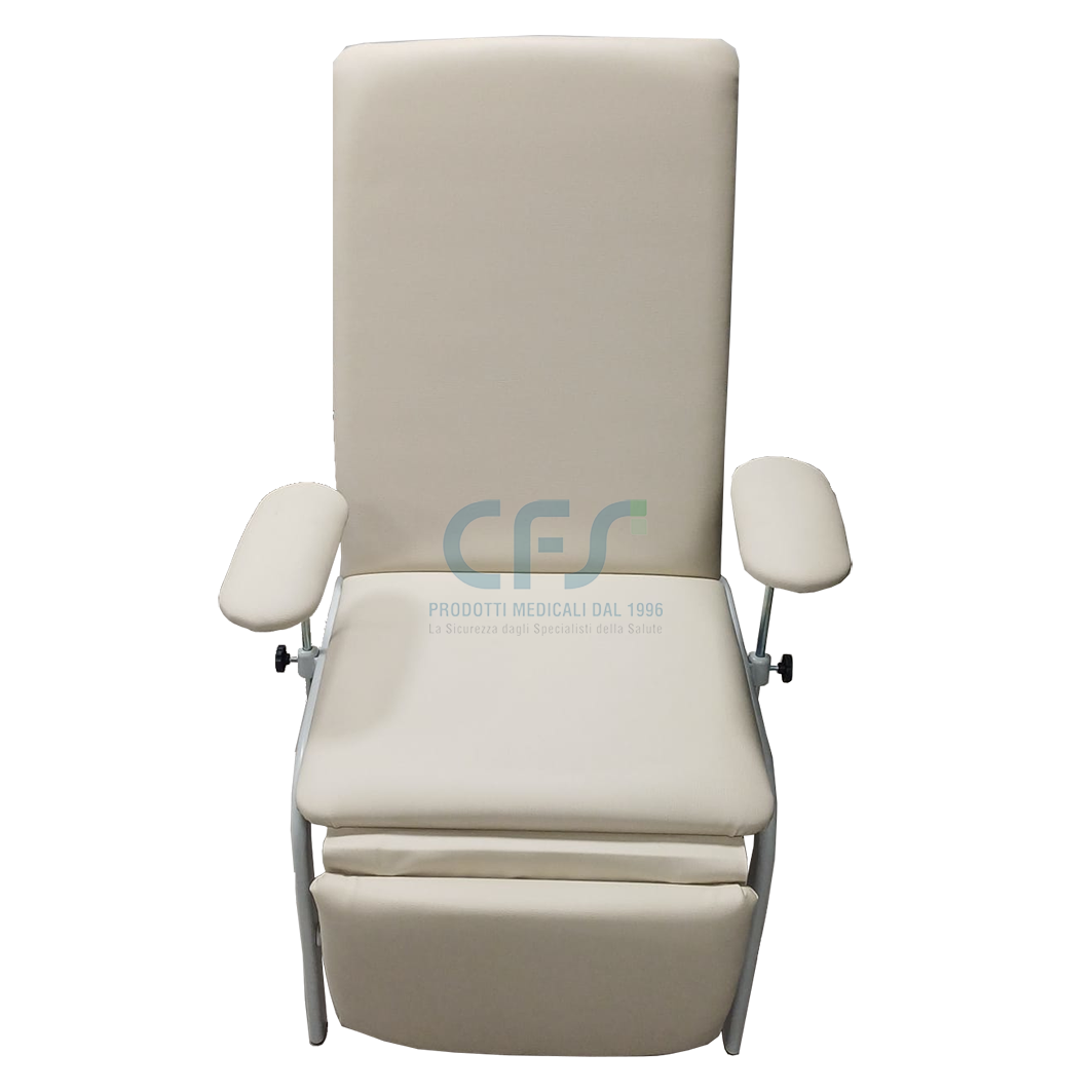 Poltrona prelievi/relax meccanica a 3 sezioni - Panna