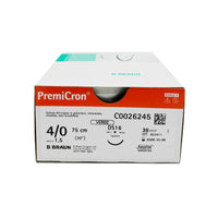 Premicron suture non assorbibili in poliestere tereftalato, ago 1/2 26mm, USP 0 - filo verde 75cm (conf. 36 pz.)