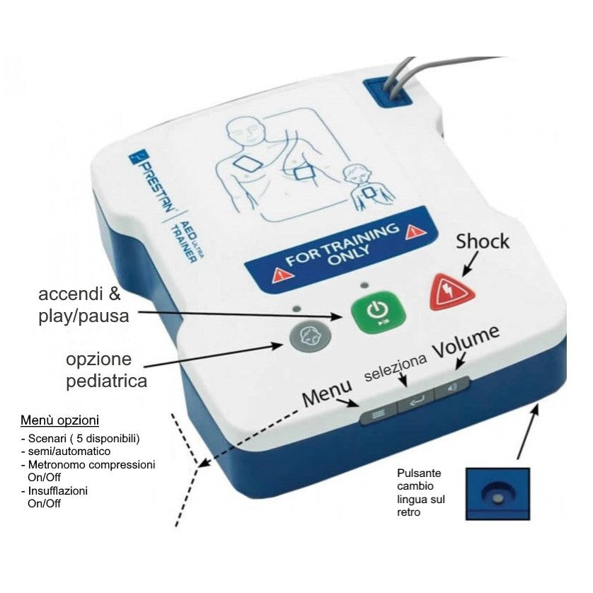 Defibrillatore didattico PRESTAN AED UltraTrainer - adulti e pediatrico