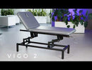 Lettino fisso ad altezza variabile VIGO 2 + schienale regolabile - Larghezza 75 cm - Bianco