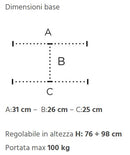 Quadripode a base larga con appoggio antibrachiale BRIO RP722