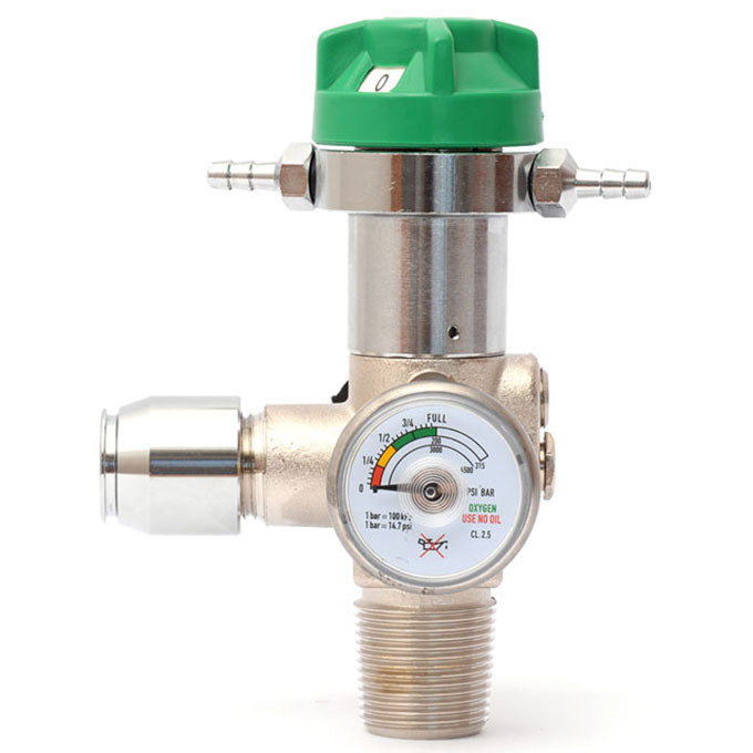 Riduttore di pressione con valvola UNI per bombole da 2-3 litri - 0/12 lt. minuto