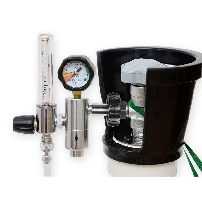 Riduttore di pressione NF ad alta pressione con umidificatore e valvola - 0/15 lt. minuto