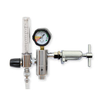 Riduttore di pressione PIN INDEX ad alta pressione con umidificatore e valvola - 0/15 lt. minuto