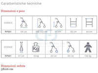 Deambulatore antibrachiale Rollator Era RP691