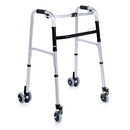 Deambulatore pieghevole RP743 - 2 ruote piroettanti e 2 gemellate con rotazione frizionata